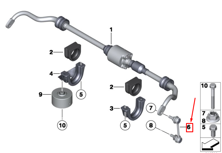 new bmw x5 g05 rear swing support 33556882924 original
