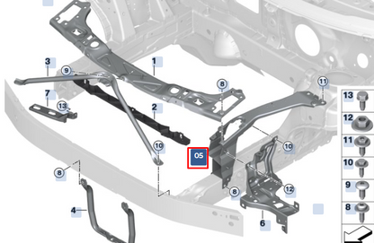 new bmw x1 f48 front right support 51649498330 9498330 original