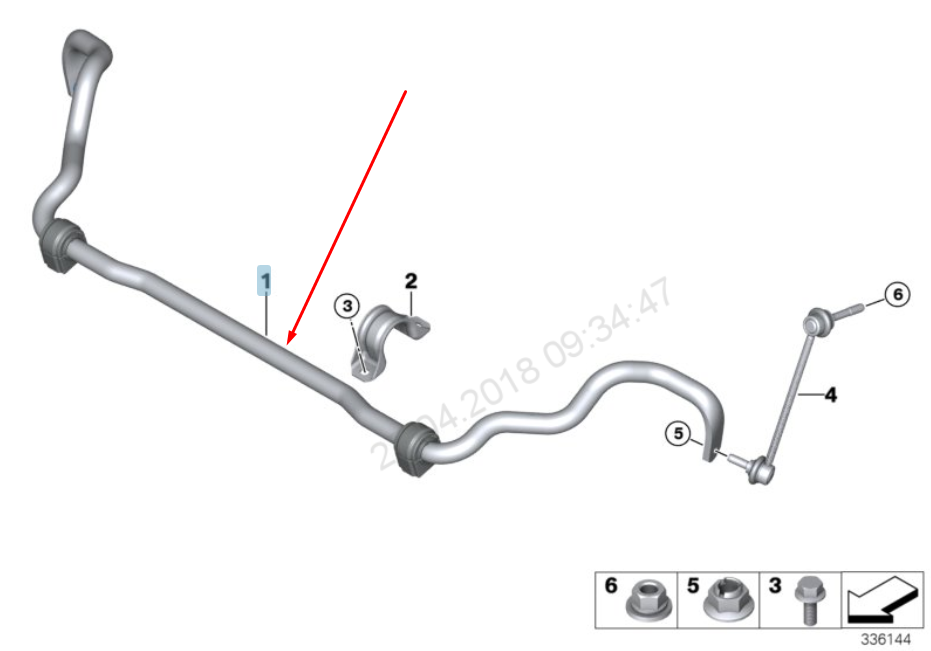 new bmw x5 f15 front sway bar stabilizer 31356863638 2015 d=27mm original