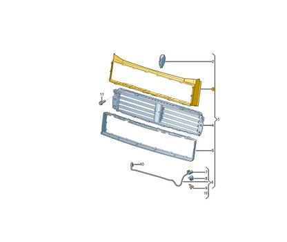 NEW VOLKSWAGEN E-GOLF MK7 5G FRESH AIR FLAP GRILLE SEAL 5GE122327A