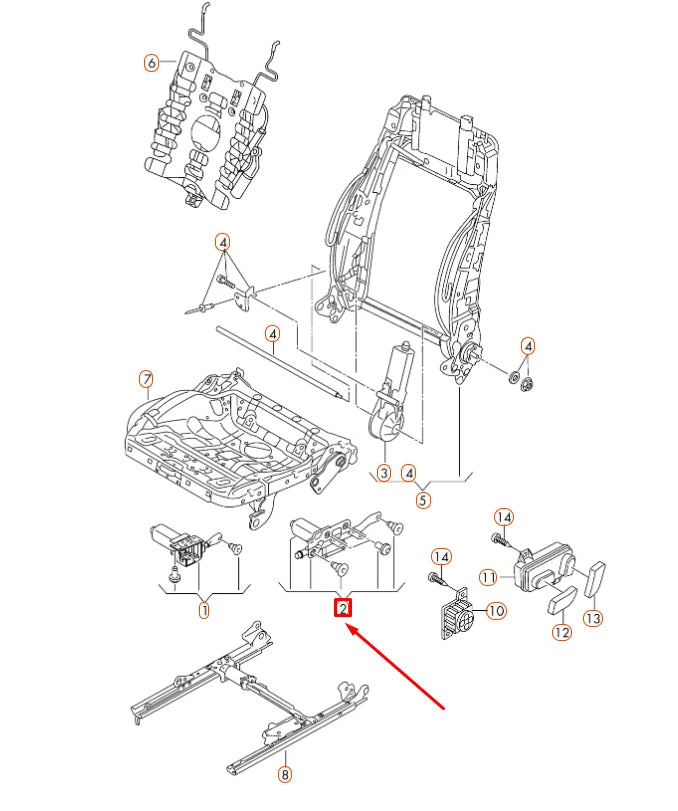 NEW AUDI A3 8V FRONT LEFT SEAT HEIGHT ADJUSTMENT MOTOR 8K0959111 ORIGINAL