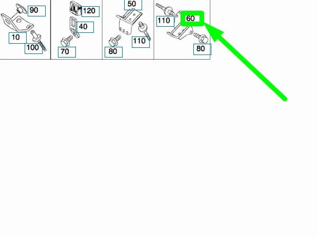NEW MB E W211 REAR RIGHT OUTSIDE ISOFIX CHILD SEAT ANCHORAGE A2118600887