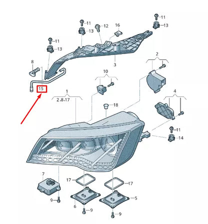 NEW AUDI A7 SPORTBACK 4G FRONT RIGHT HEADLIGHT VENT HOSE 4G8941718A