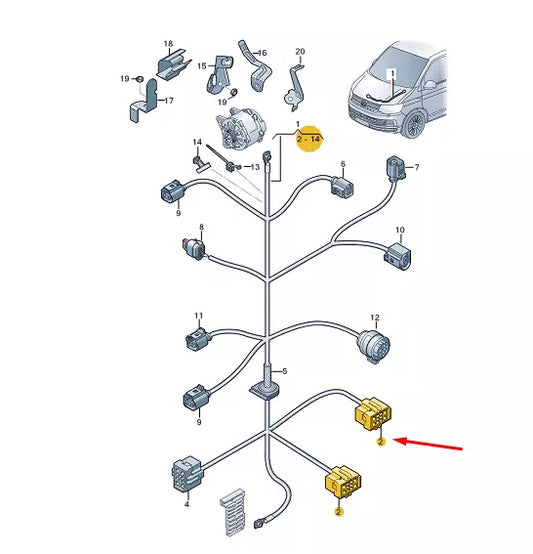NEW VW TRANSPORTER VI T6 F CONTACT HOUSING 10 PIN 4F0937733A