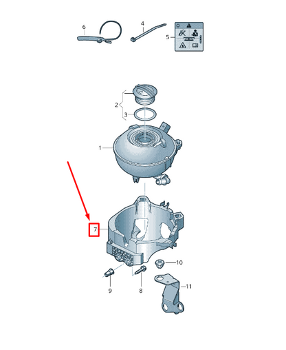 NEW AUDI Q8 4MN COOLANT EXPANSION TANK RETAINER 4M0121412E ORIGINAL