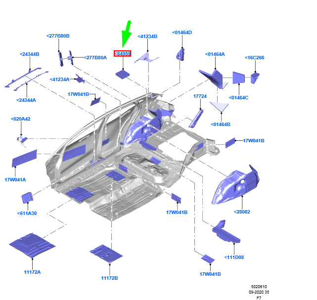 new ford puma mk2 rear insulator foam pad 1822188 c1bc-84959-aa original