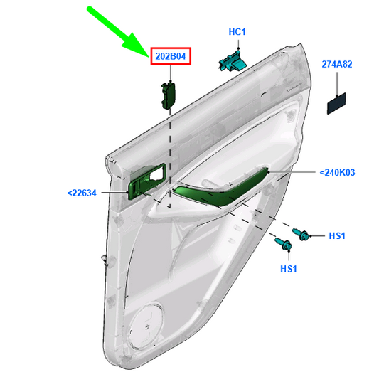 new ford kuga mk1 c394 rear door trim switch opening cover 1254639 original