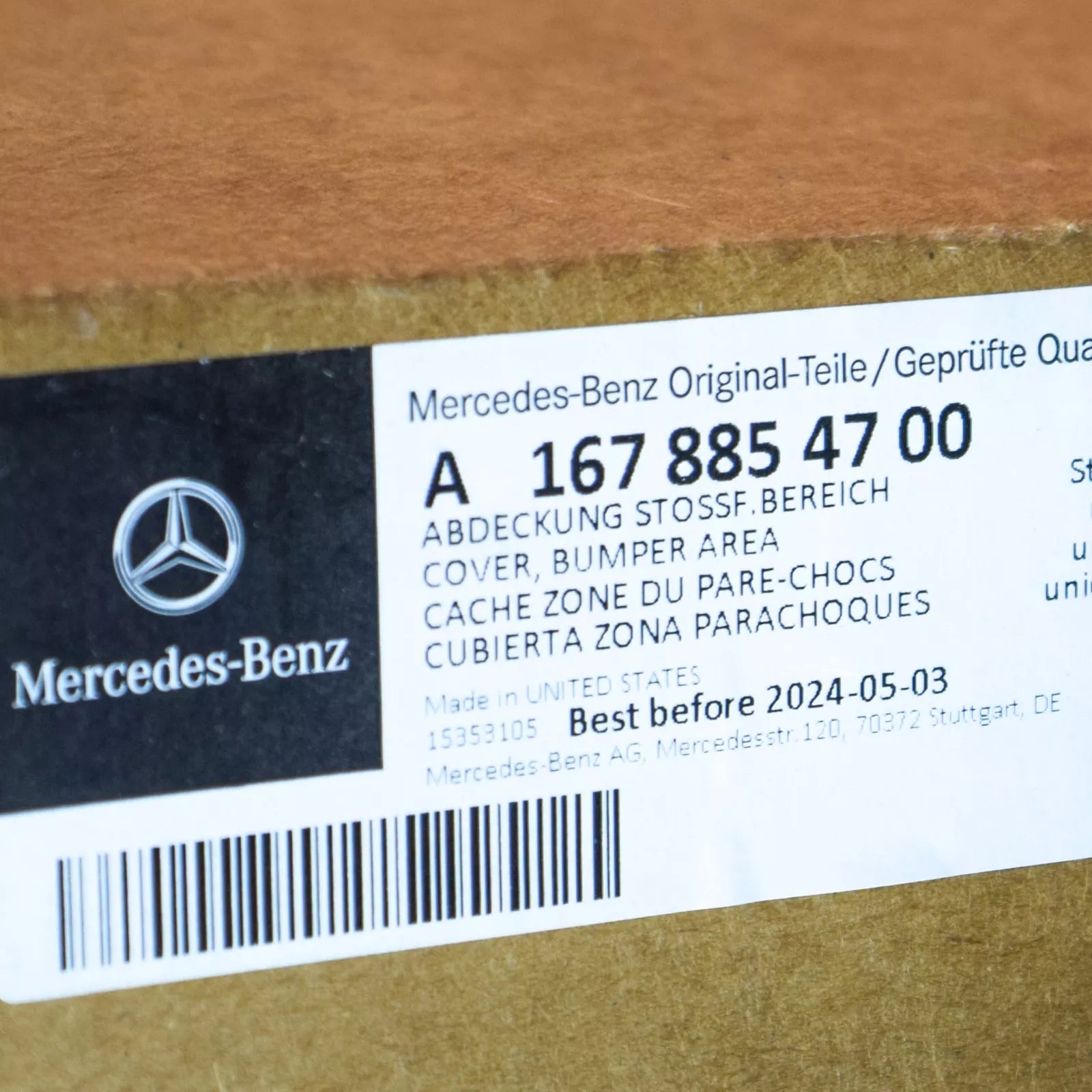 NEW MB GLE W167 FRONT LEFT WHEEL FENDER FLARE MOULDING A1678854700 ORIGINAL