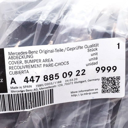 NEW MB VITO W447 REAR BUMPER RIGHT BOTTOM AREA COVER 44788509229999 ORIGINAL