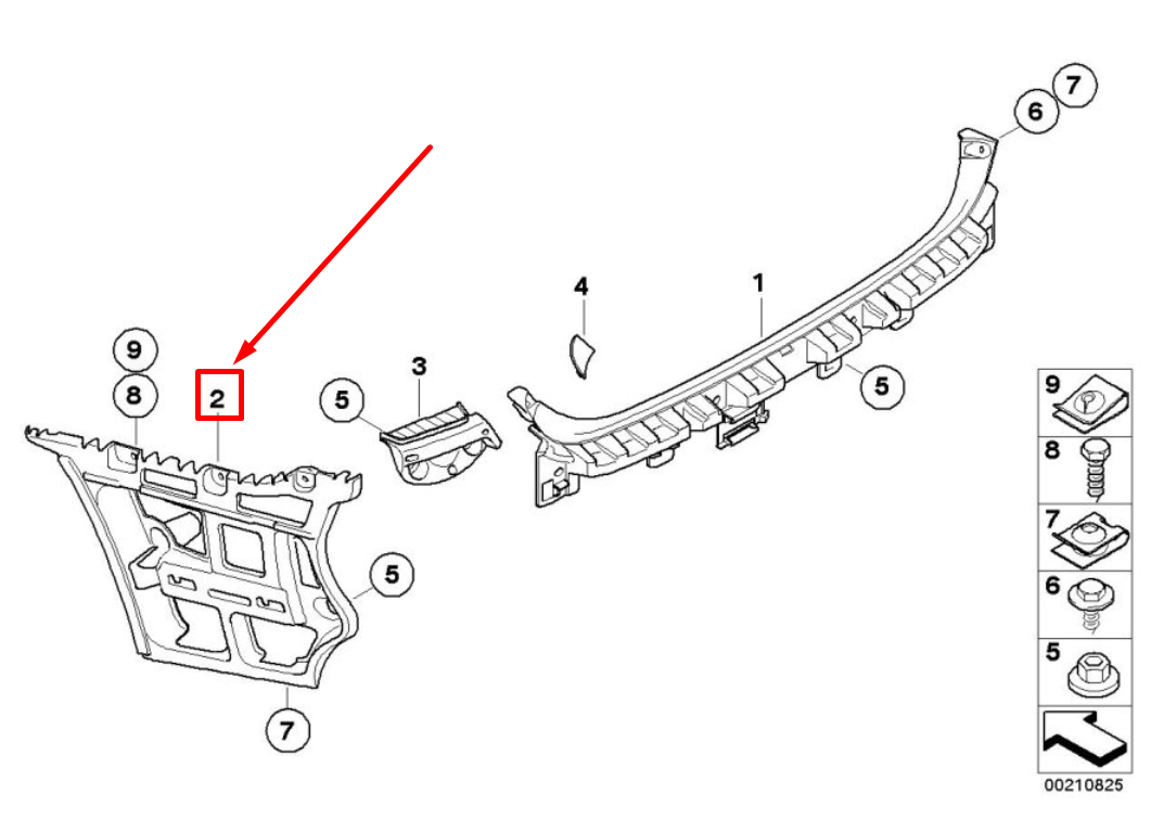 new bmw 3 e90 rear right bumper bracket 7058520 51127058520 original