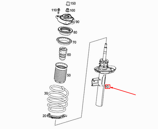 new mercedes-benz a w177 front right shock absorber a1773231400 original