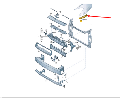 NEW AUDI E-TRON SPORTBACK GEA FRONT BUMPER CARRIER LEFT GUIDE 4KE807283 ORIGINAL