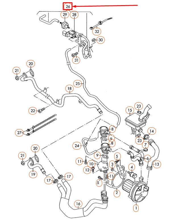 NEW AUDI A6 4F C6 PRESSURE CONTROL LINE 07L131055 ORIGINAL