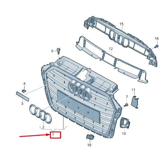 new audi a3 sportback 8v radiator grille 8v3853651alrn4 8v3853651al rn4 original