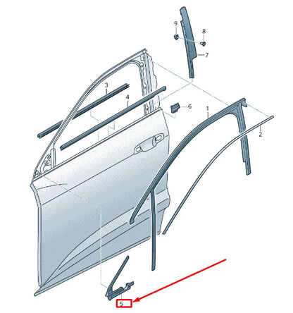 NEW AUDI E-TRON GEN FRONT LEFT DOOR MIRROR SEAL 4KE867367