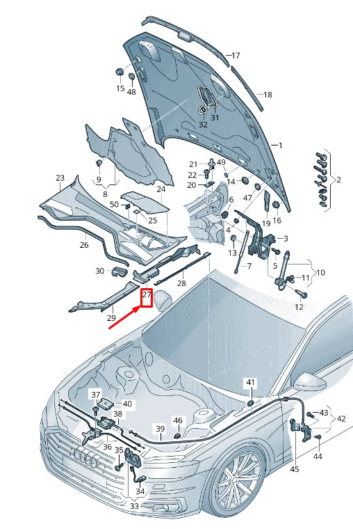 NEW AUDI A8 4N LEFT SIDE FENDER COVER 4N0821169C