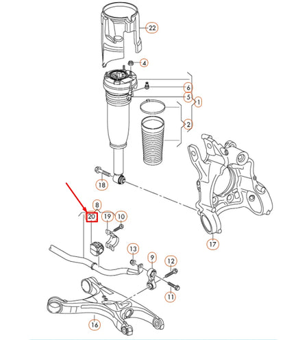 NEW AUDI A8 D4 REAR ANTI ROLL BAR RUBBER BUSH 1K0511327AS ORIGINAL