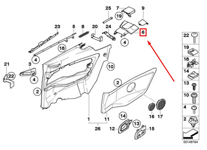 NEW BMW 3 COMPACT E36 REAR LEFT ROD ASSEMBLY COVER 8172819 51438172819 ORIGINAL