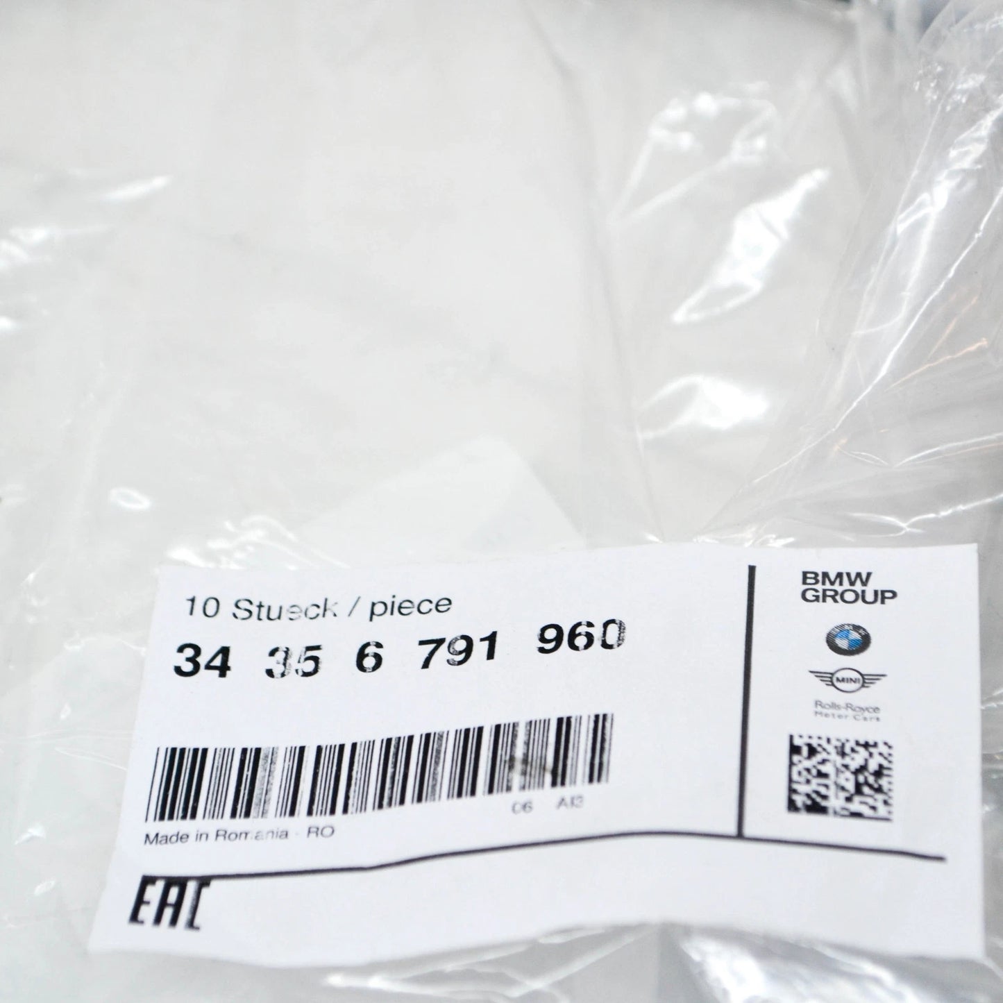 NEW BMW 7 F01 REAR BRAKE PAD WEAR SENSOR 34356791960 6791960 ORIGINAL