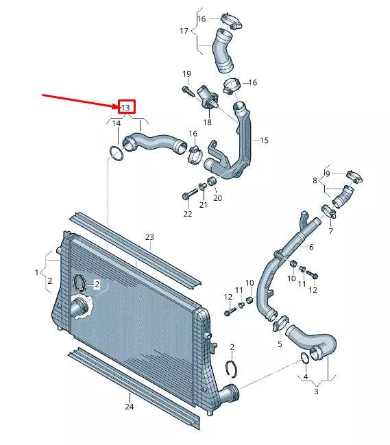 NEW VW GOLF VI 5K MK6 TURBOCHARGER PRESSURE HOSE 1K0145834AC ORIGINAL