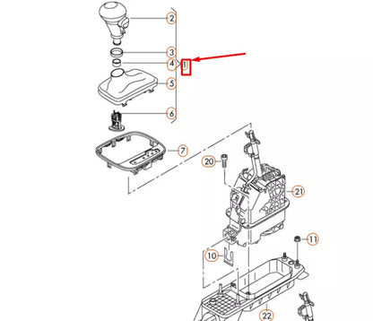 NEW AUDI TT 8J GEARSTICK LEATHER GRIP LHD 8J1713139LVDE ORIGINAL