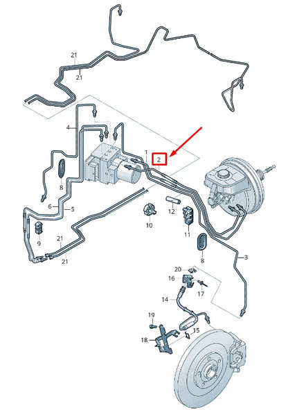 NEW AUDI A8 4N FRONT BRAKE PIPE RHD 4N2614706J