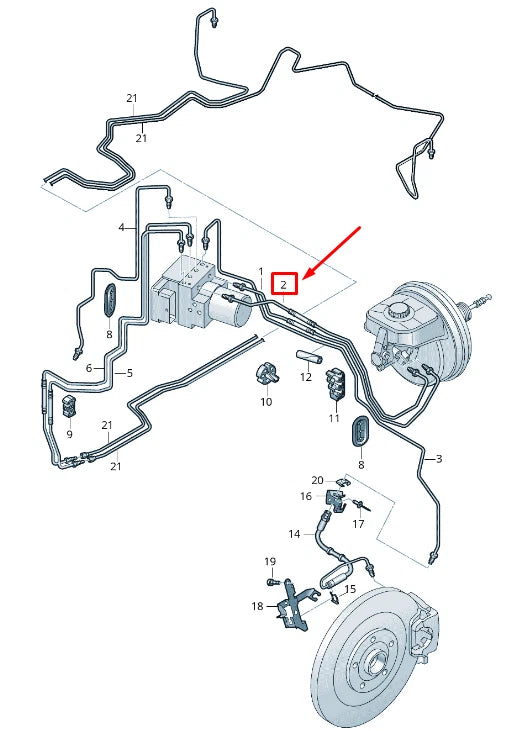 NEW AUDI A8 4N FRONT BRAKE PIPE RHD 4N2614706J