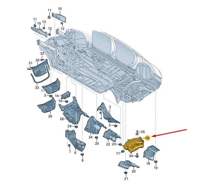 NEW AUDI A8 4N D5 REAR HEAT SHIELD 4N0825725B ORIGINAL
