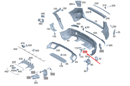 new mercedes-benz gla h247 rear left bumper holder a2478858905 original