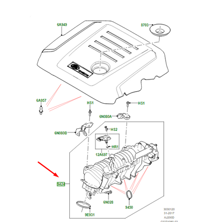 new land rover range rover velar l560 intake manifold lr085938 original