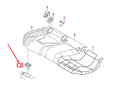 new audi a4 b8 rear seat cushion frame grommet 4l0886373 original