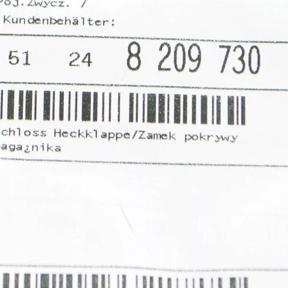 NEW BMW 3 CONVERTIBLE E36 REAR TAILGATE BOOT LID LOCK 51248209730 ORIGINAL