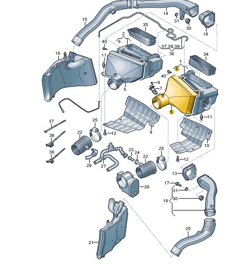 NEW AUDI R8 SPYDER 4S LEFT AIR FILTER BOX UPPER PART 4S0133843B 2016 ORIGINAL