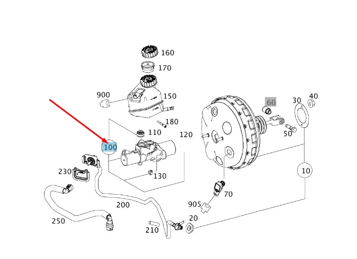NEW MERCEDES-BENZ E W212 BRAKE MASTER CYLINDER PARTS KIT RHD A2124300101