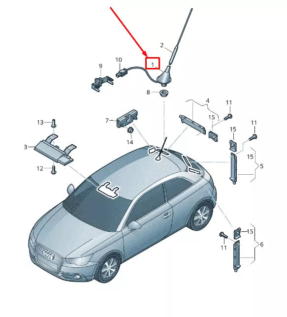 NEW AUDI A1 8X ROOF ANTENNA 8X4035501A