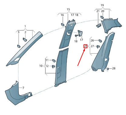 NEW VOLKSWAGEN T-ROC A11 LEFT INTERIOR WHEEL HOUSING TRIM 2GA867765A82V ORIGINAL