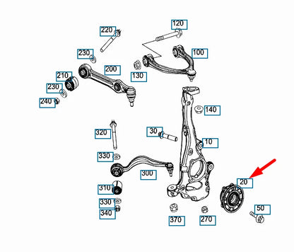 NEW MERCEDES-BENZ C-CLASS W205 FRONT WHEEL BEARING A2053340300 ORIGINAL