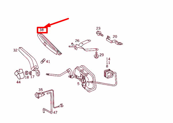 NEW MERCEDES-BENZ SL R129 FRONT HEADLIGHT WIPER BLADE A1298200145 ORIGINAL