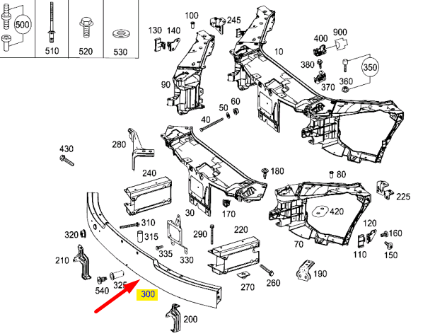 new mercedes-benz s-class w222 front crash bar carrier a2226203601 original