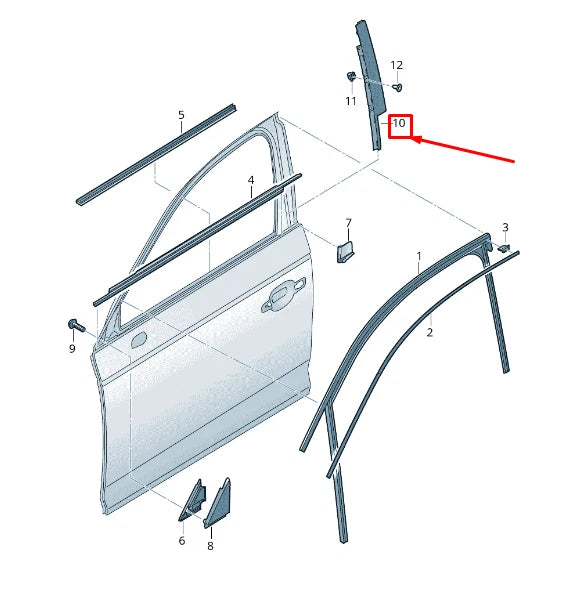 NEW AUDI Q5 FY LEFT PILLAR B TRIM 80A837901A5FQ 80A837901A 5FQ