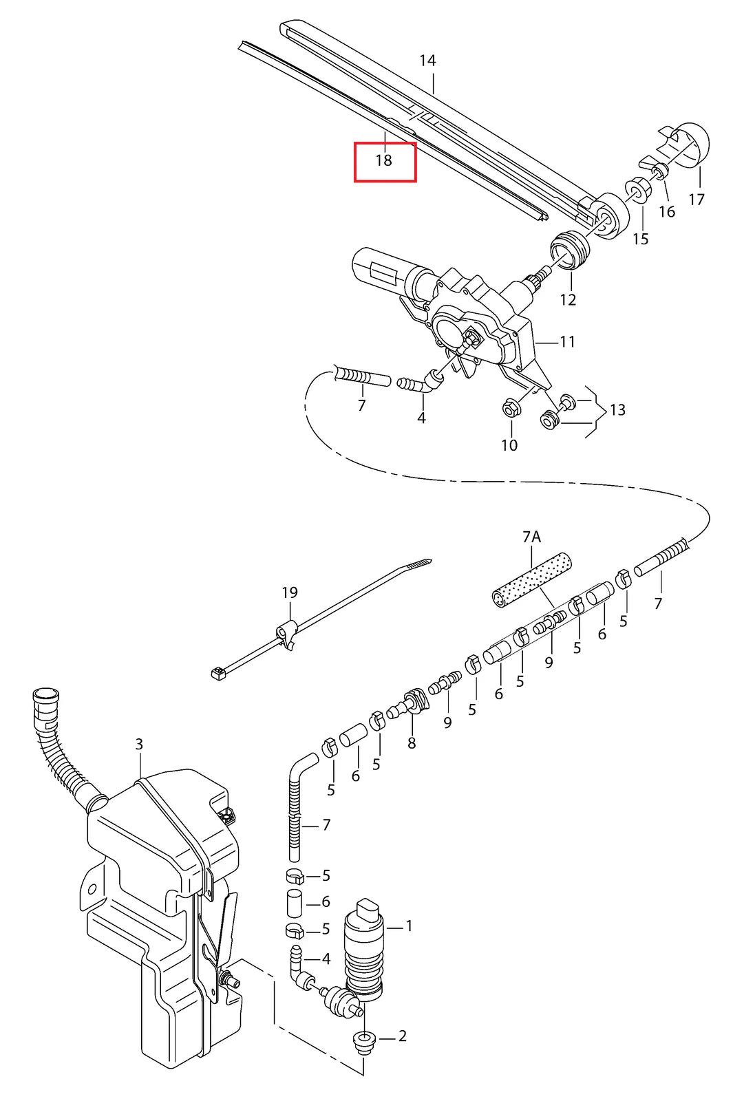 NEW AUDI Q3 8U REAR WIPER BLADE 8K9955425 ORIGINAL