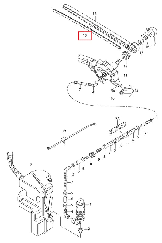 NEW AUDI Q3 8U REAR WIPER BLADE 8K9955425 ORIGINAL