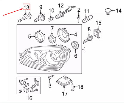 NEW VW JETTA III 1K MK3 FRONT HEADLIGHT LEVELING MOTOR 4B0941293A ORIGINAL