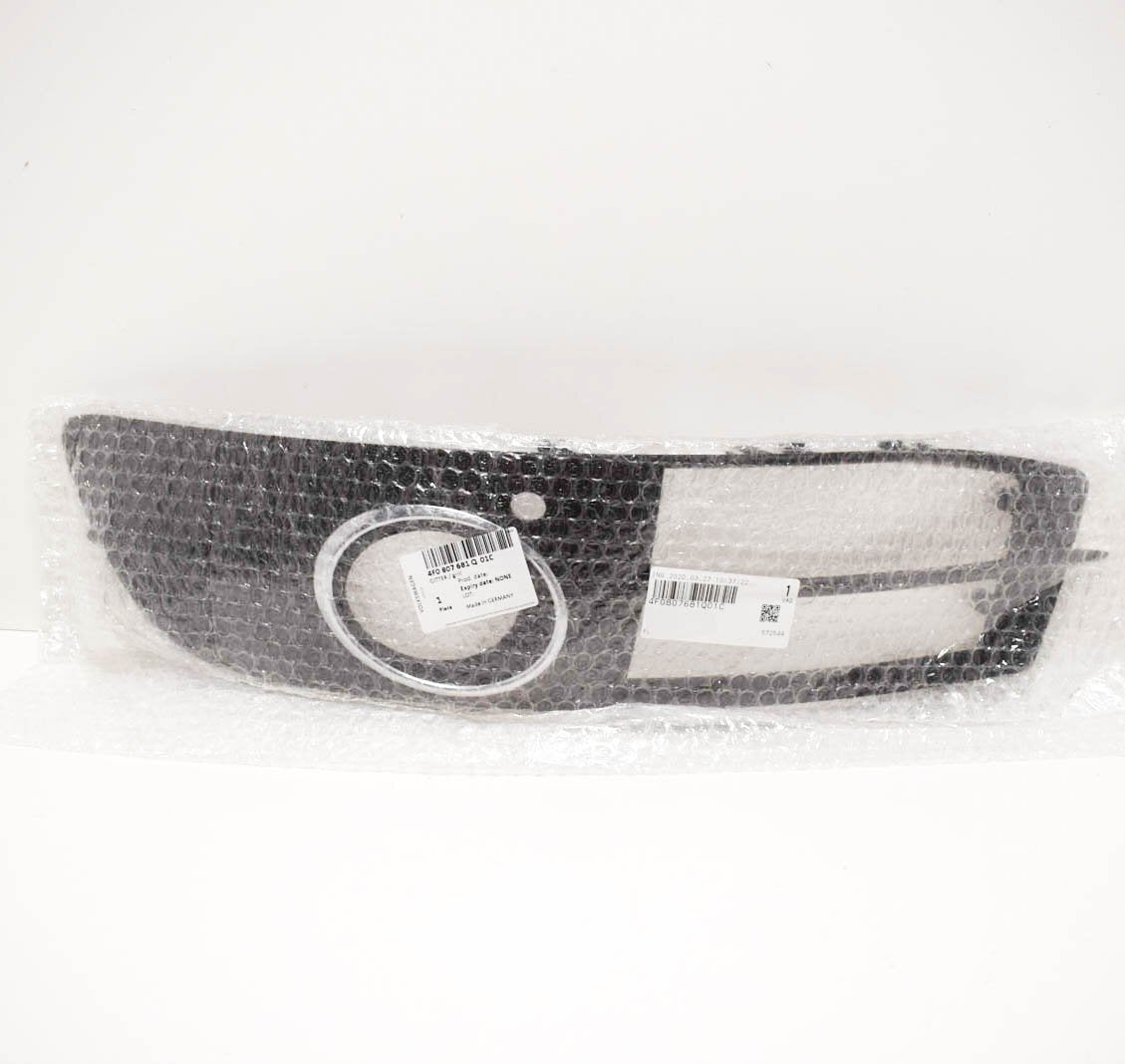 NEW AUDI A6 C6 FRONT BUMPER LEFT SIDE FOG LIGHT GRILL 4F0807681Q01C ORIGINAL