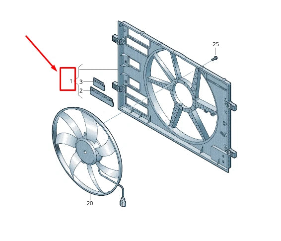 NEW AUDI Q2 GA ENGINE RADIATOR FAN SHROUD 5Q0121205BB ORIGINAL