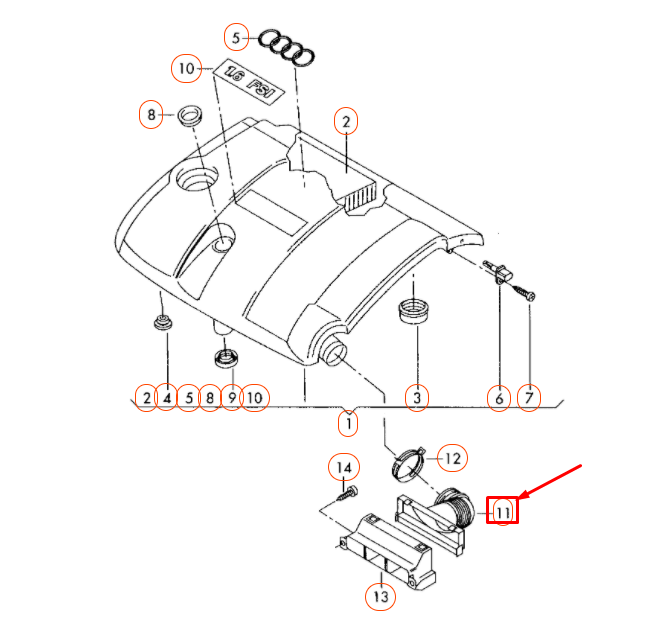 NEW AUDI A3 8P ENGINE INTAKE AIR DUCT 1K0129609B ORIGINAL