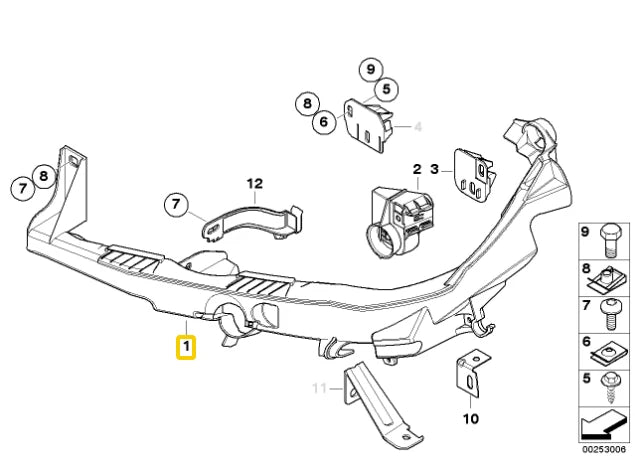 NEW BMW 3 SERIES E92 E93 06-11 LEFT SIDE HEADLIGHT BRACKET ARM 7154723