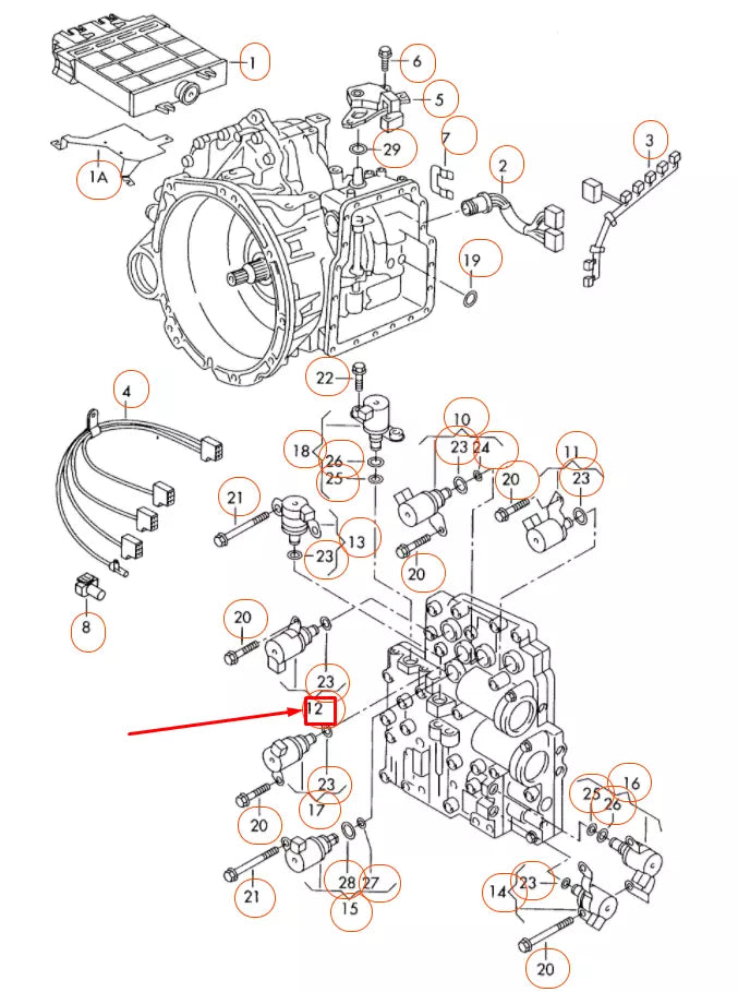 NEW VW SHARAN 7M MK1 TRANSMISSION CONTROL SOLENOID VALVE 09A927331B ORIGINAL