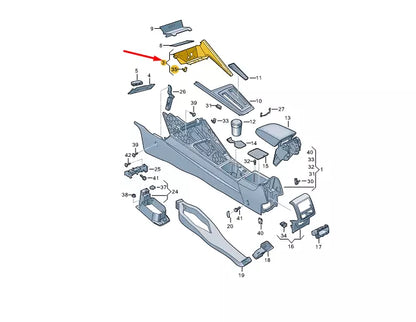 NEW VW GOLF MK8 CENTER CONSOLE COVER LHD 5H1863487A1QB ORIGINAL