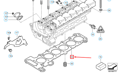 new bmw 3 e46 cylinder head gasket 11127506983 7506983 original